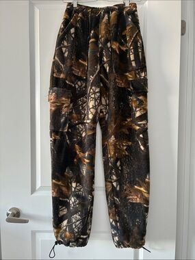 Bushline Outdoor Size S Baggy Fleece Cargo Sweatpants